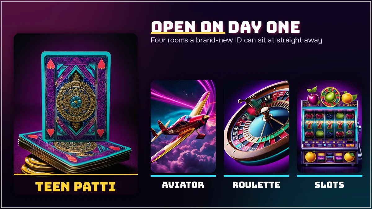 Four rooms a brand-new PlayinMatch ID can open on day one